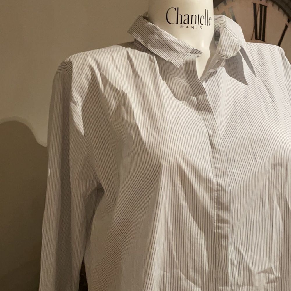 Dorothee Schumacher XL striped blouse with tie up neck - Picture 2 of 11